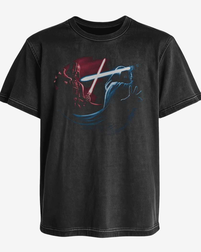 Polera desgastada Sith vs Jedi