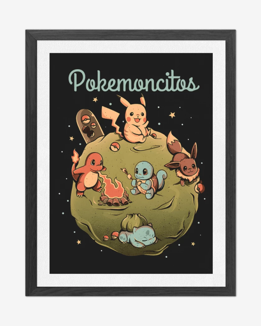 Cuadro decorativo Negro de Pokemoncitos