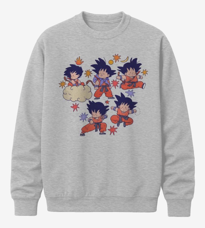 Poleron polo Gris Melange de Gokucitos