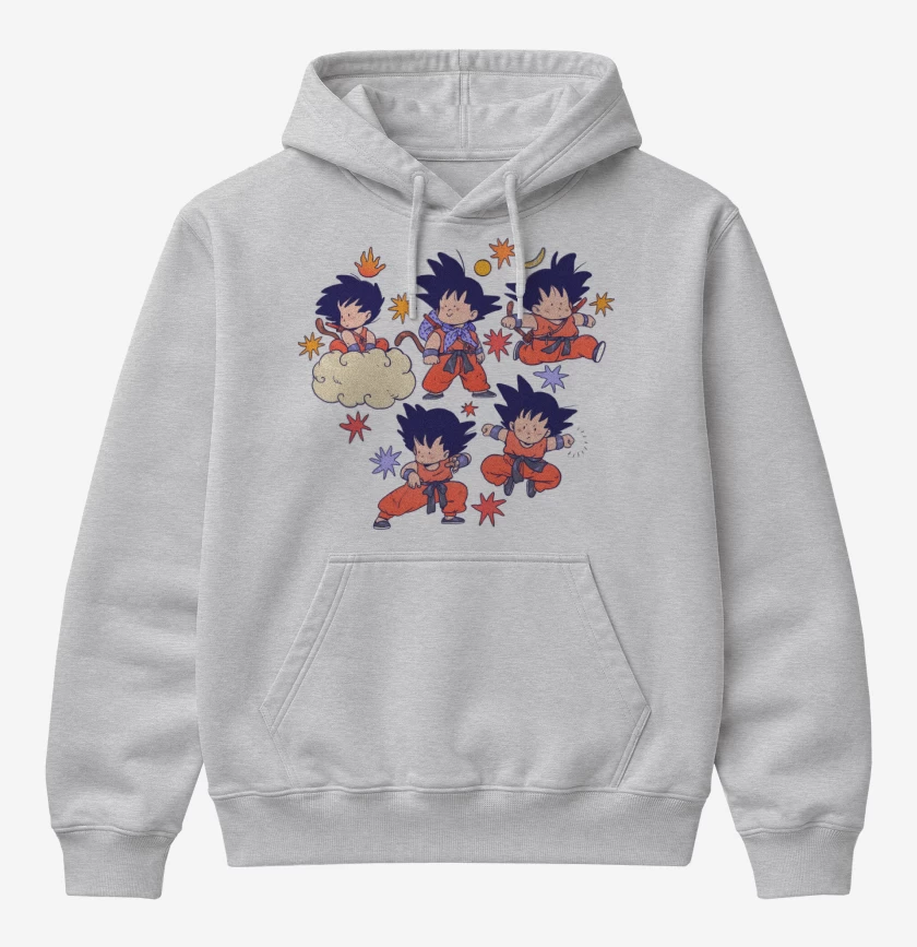 Poleron Canguro básico Gris Melange de Gokucitos