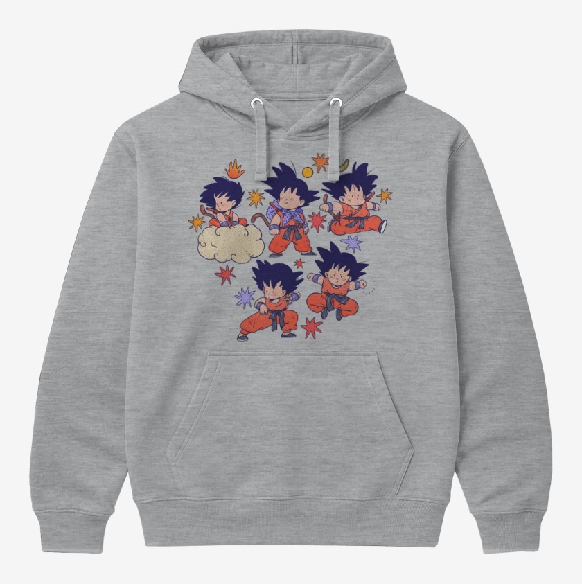 Polerón Canguro Gris Melange de Gokucitos