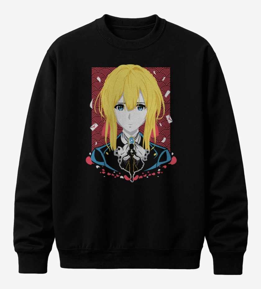 Poleron polo Negro de Violet Evergarden 
