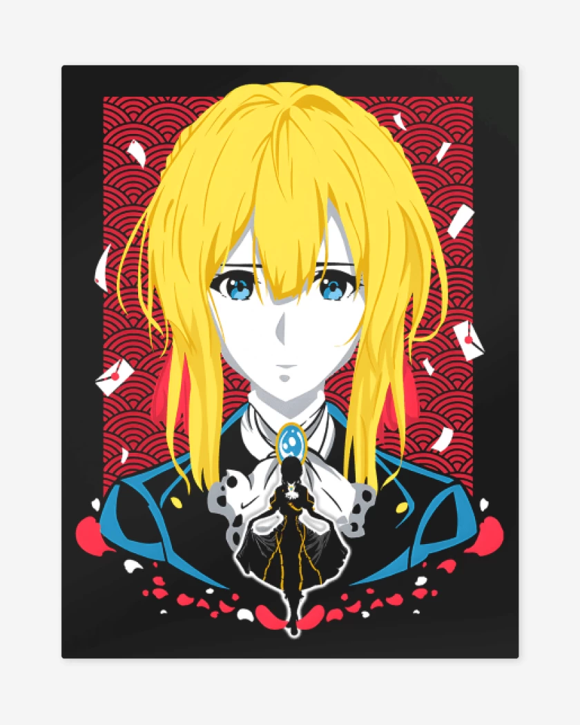 Print metalico Negro de Violet Evergarden 