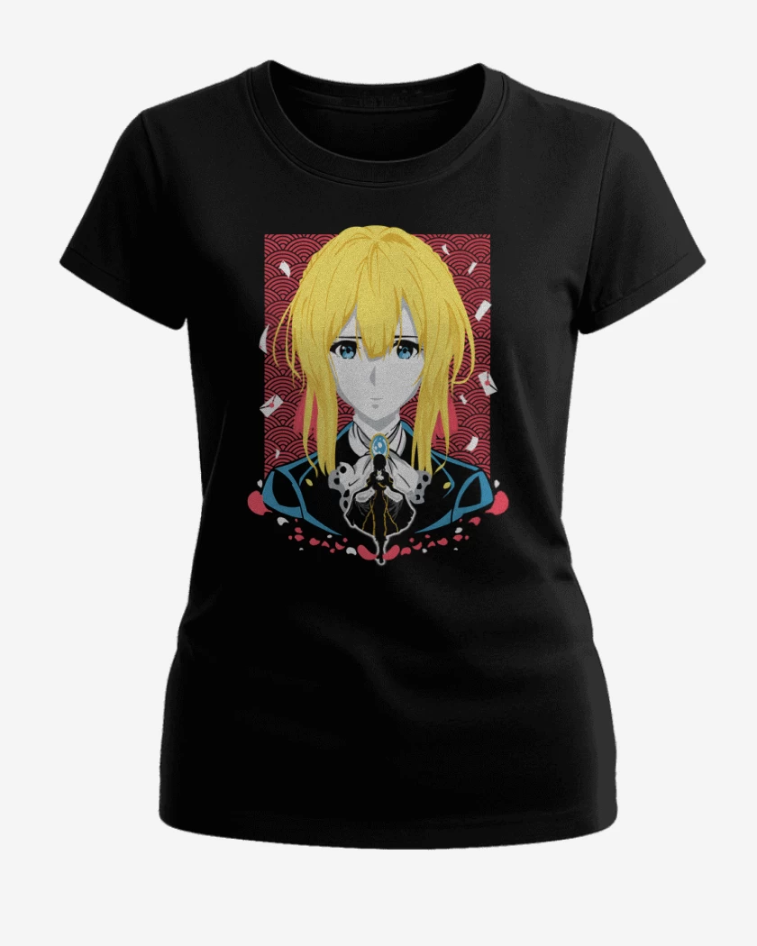 Polera de Mujer Negro de Violet Evergarden 