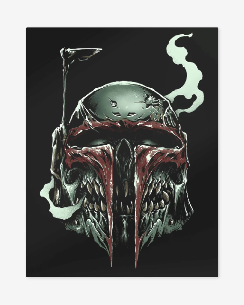 Print metalico Negro de Boba Death