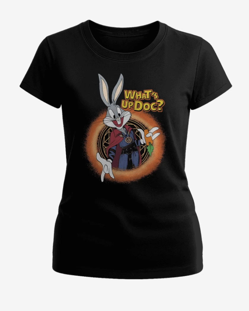 Polera de Mujer Negro de Qué Sucede Doc?