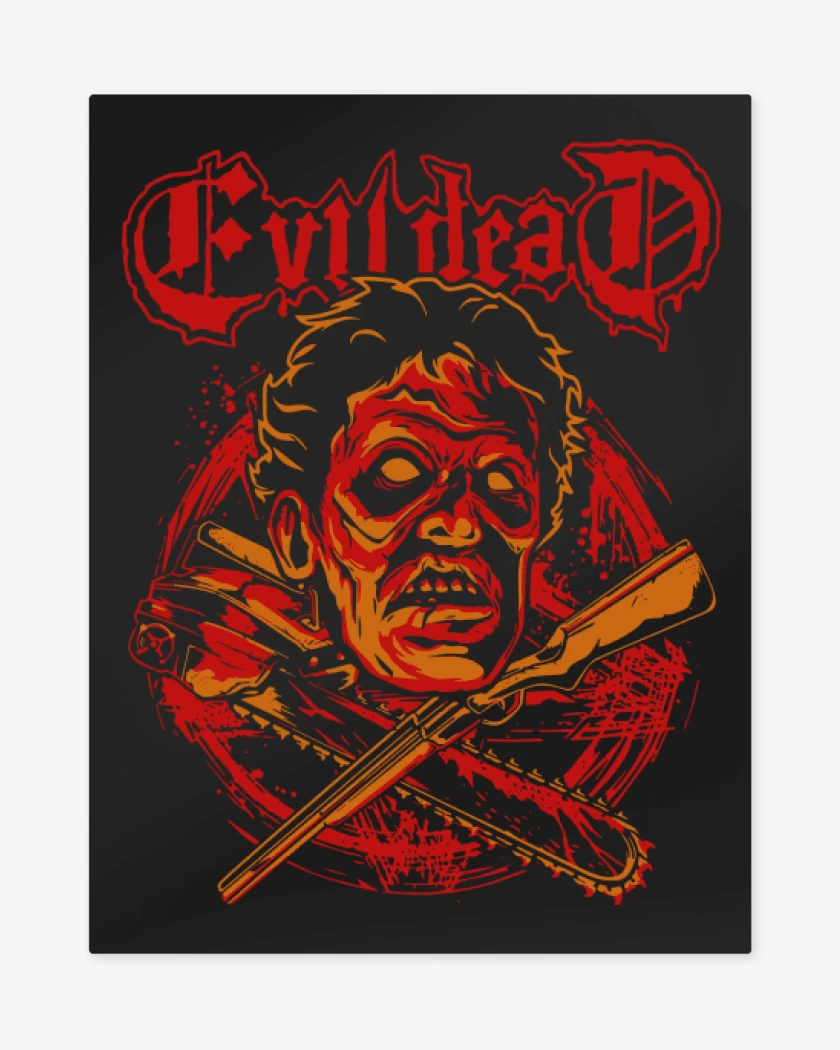 Print metalico Negro de Evil Dead
