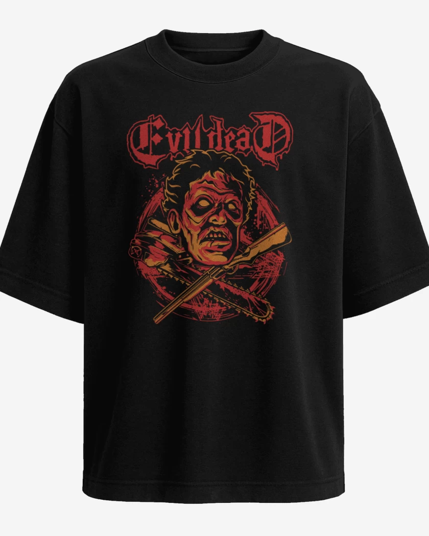 Polera Oversize Negro de Evil Dead
