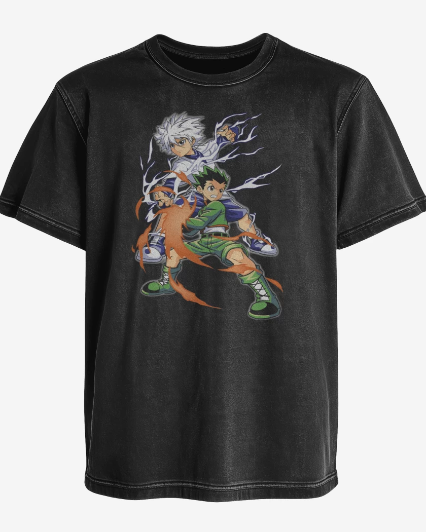 Polera desgastada Negro de Duo Cazador