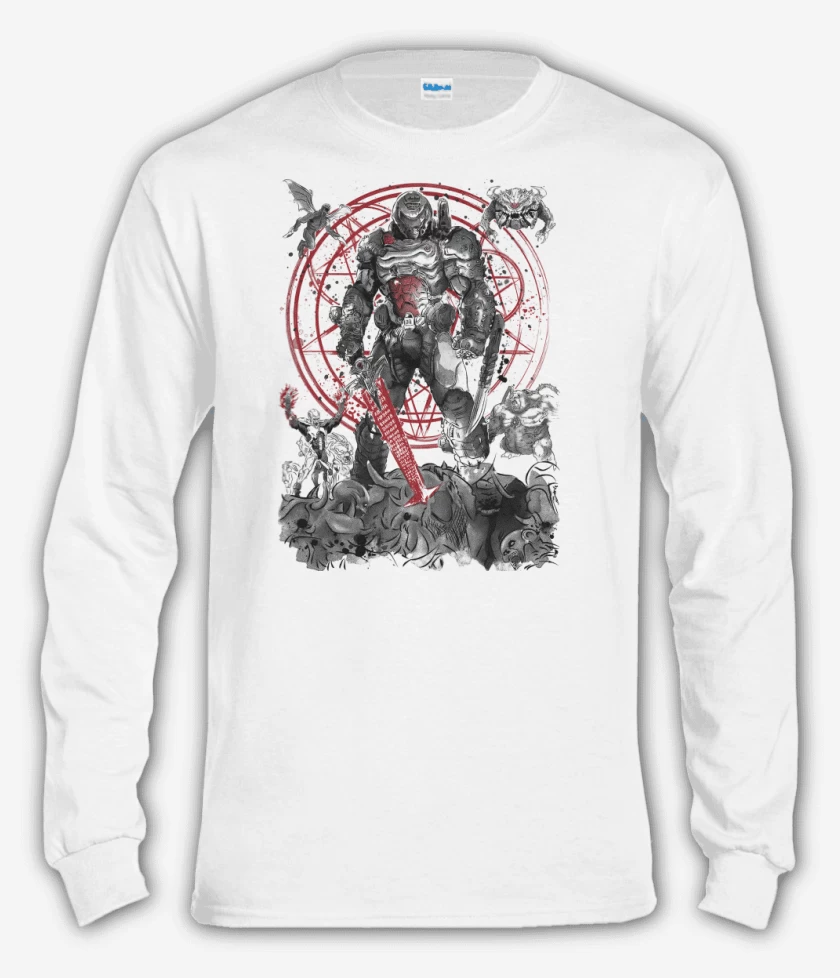 Polera manga larga Blanco de The Hell Walker