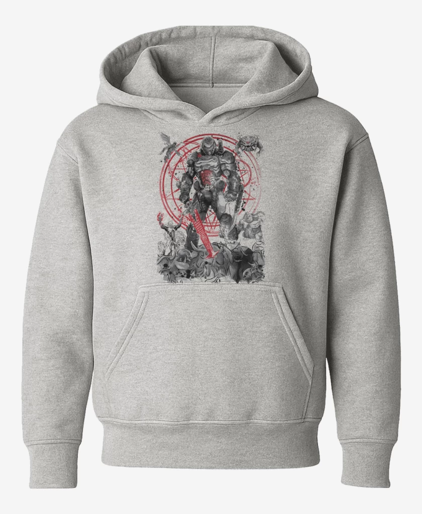 Poleron de niño Gris Melange de The Hell Walker
