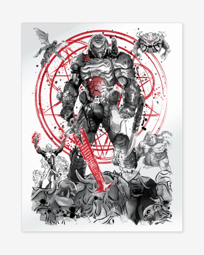 Print metalico Blanco de The Hell Walker