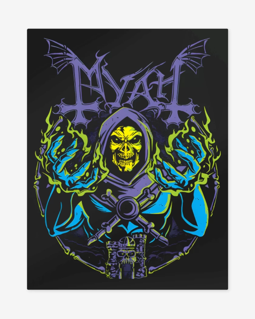 Print metalico Negro de Master of Mayhem