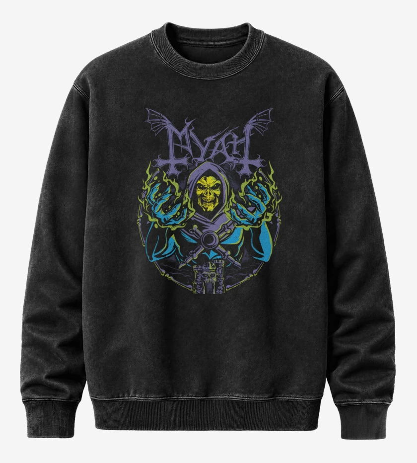 Poleron Polo Acid Wash Negro de Master of Mayhem