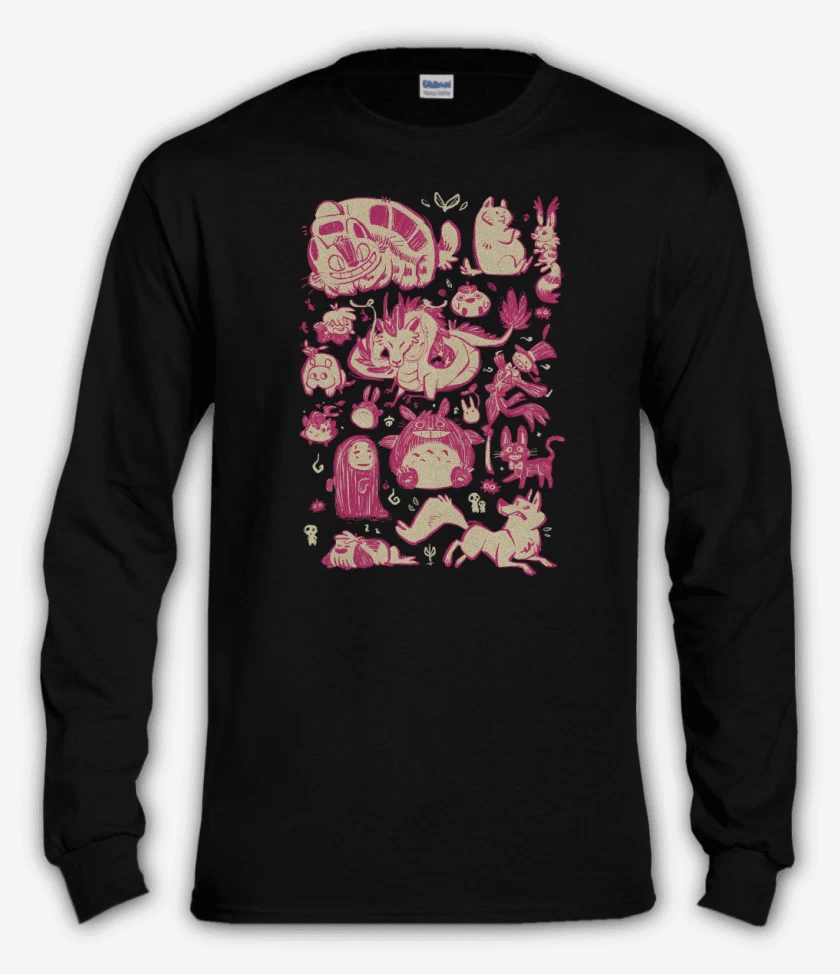 Polera manga larga Negro de Criaturas de Otros Mundos