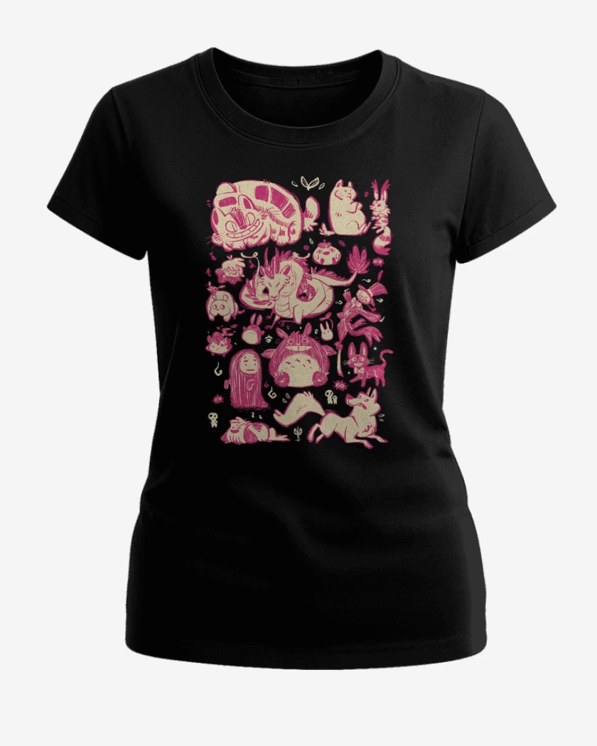 Polera de Mujer Negro de Criaturas de Otros Mundos