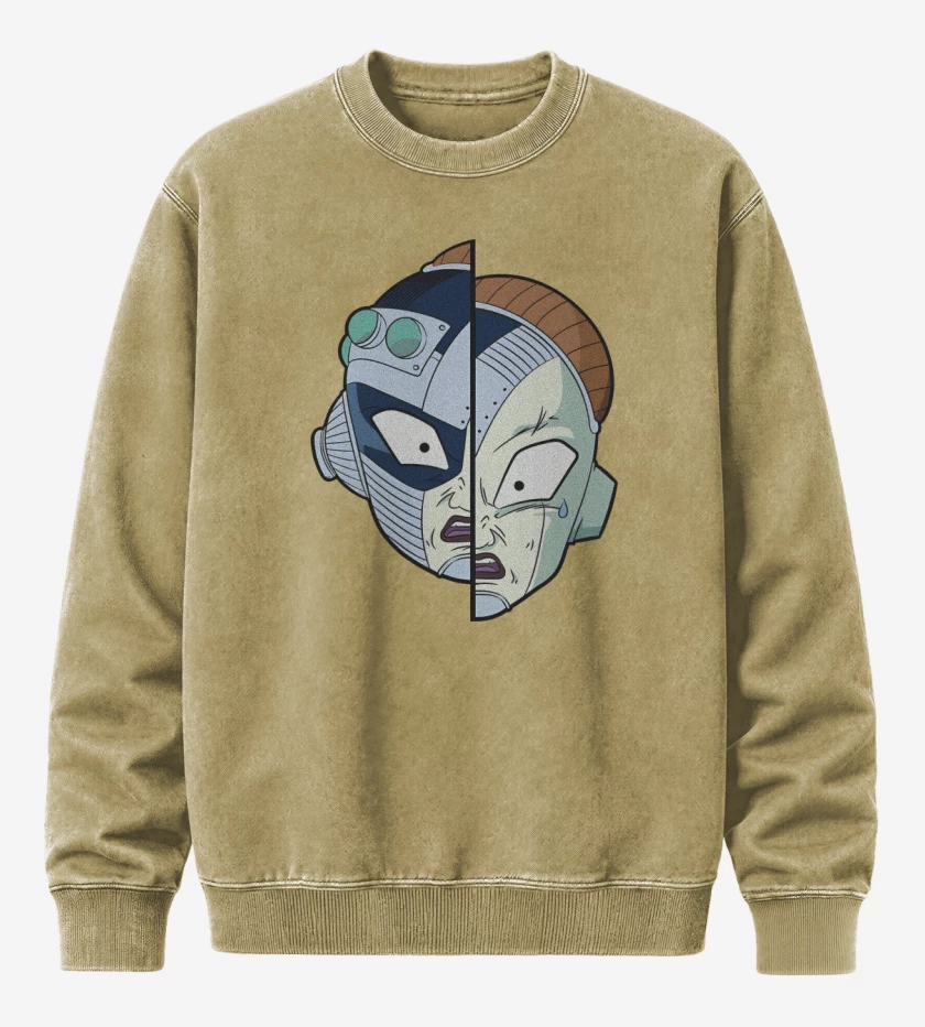 Poleron Polo Acid Wash Beige de Freezer a la Mitad
