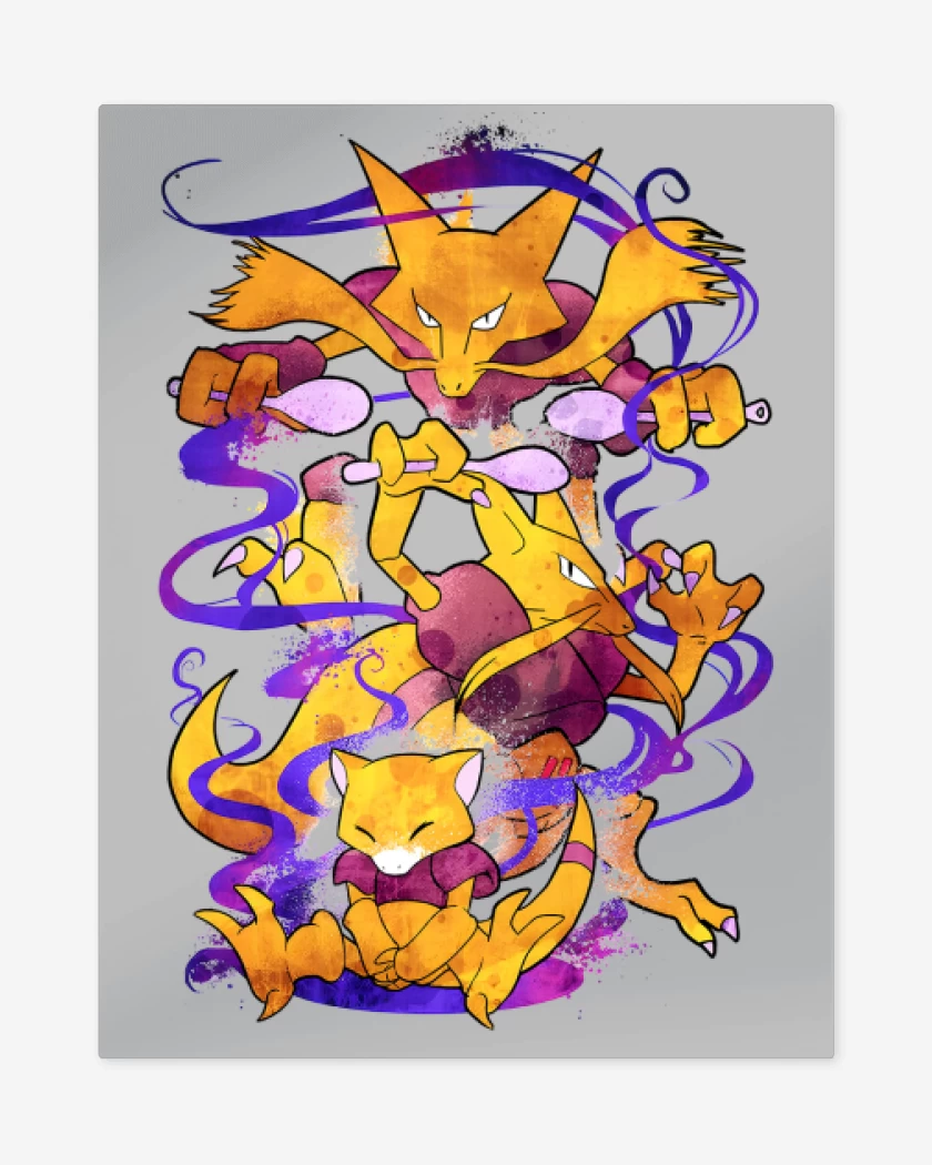 Print metalico Abra Kadabra Alakazam