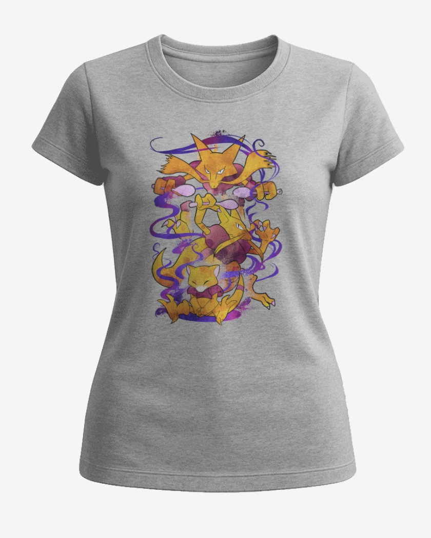 Polera de Mujer Gris Melange de Abra Kadabra Alakazam