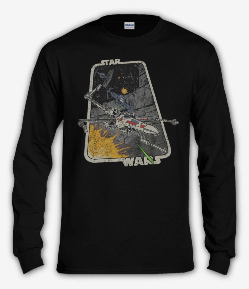 Polera manga larga Negro de Batalla galáctica