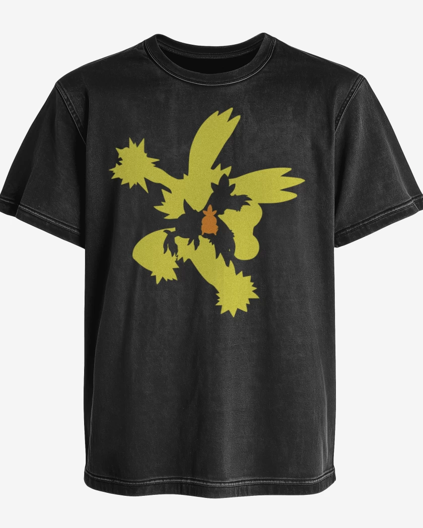 Polera desgastada Negro de Torvolution
