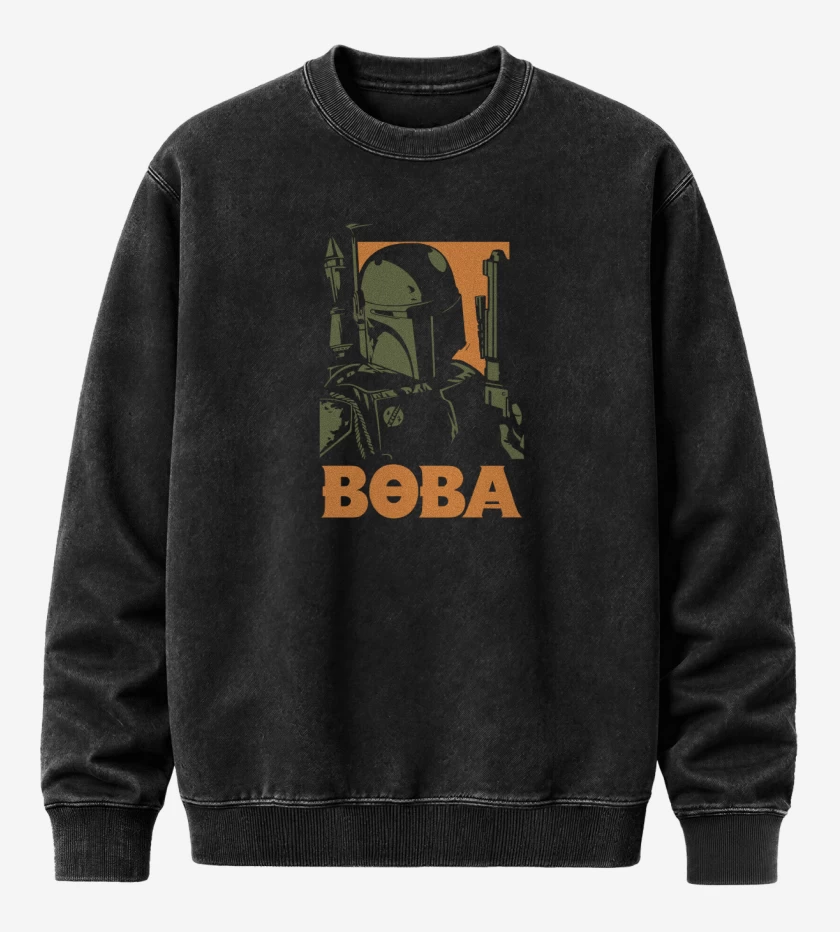 Poleron Polo Acid Wash Negro de Boba