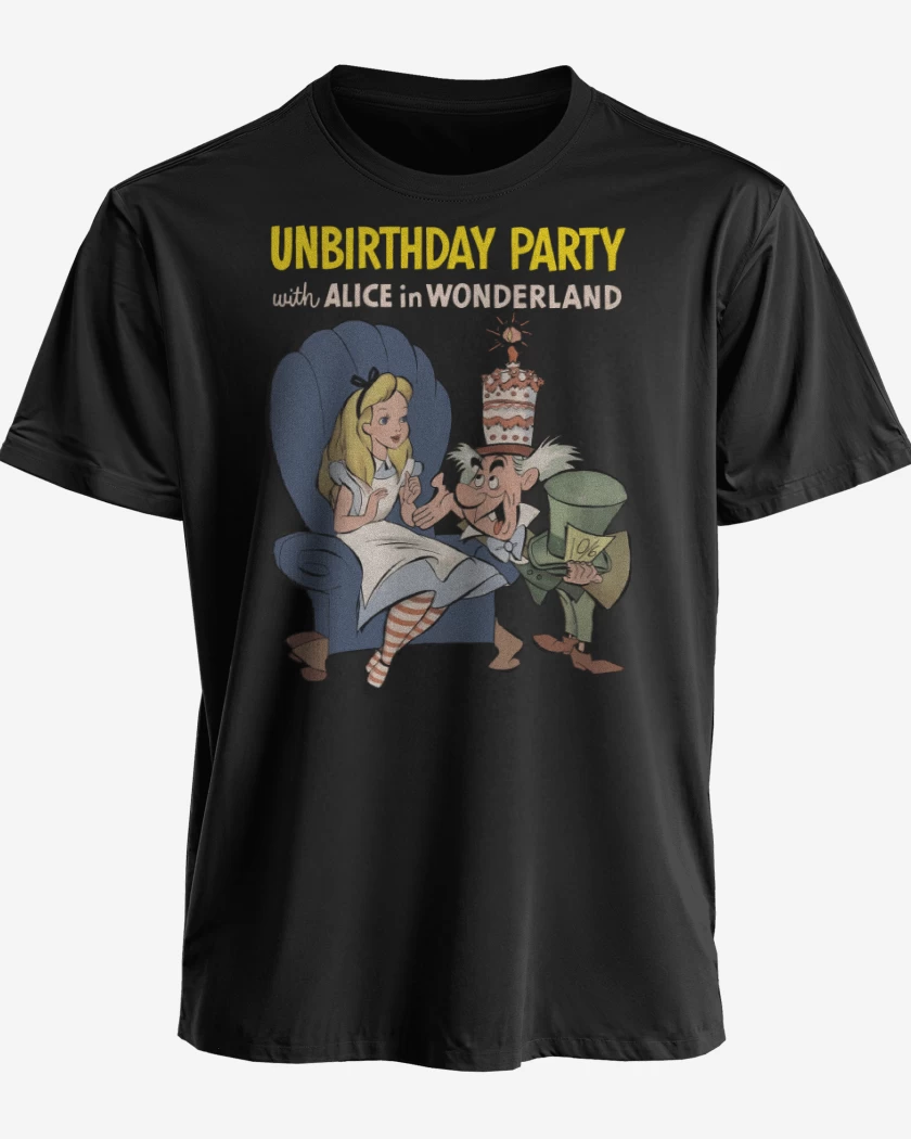 Polera premium Negro de Feliz NO cumpleaños