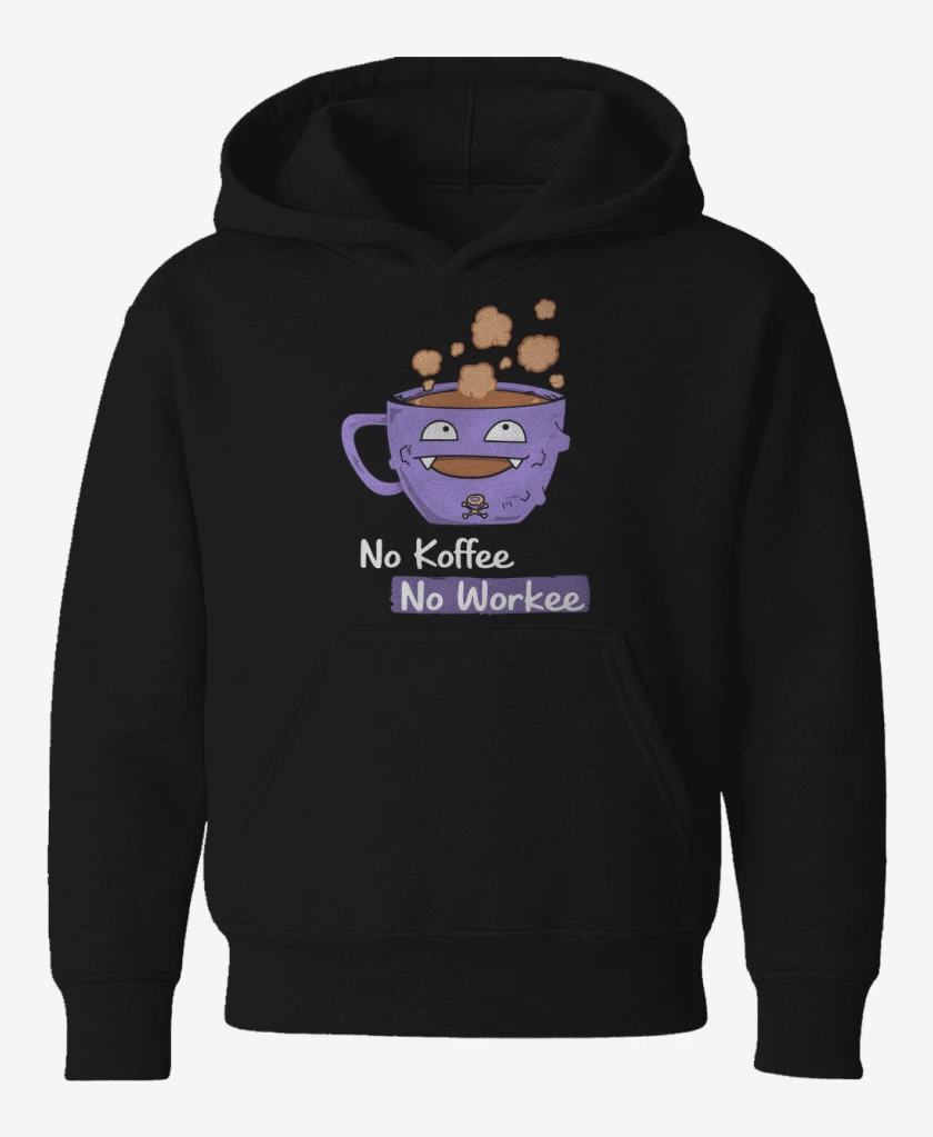 Poleron de niño Negro de No Koffee no workee