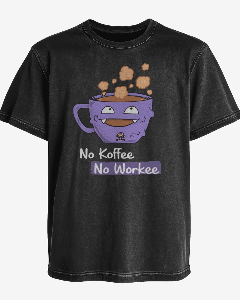 Polera desgastada No Koffee no workee