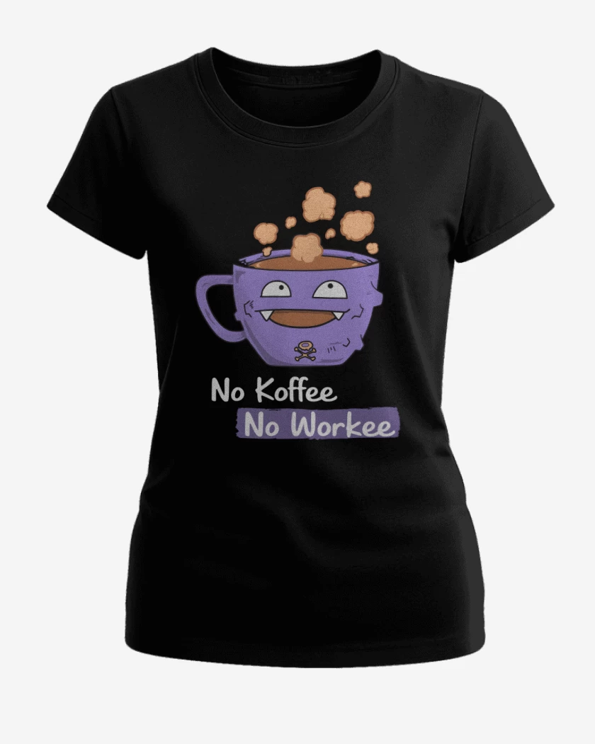 Polera de Mujer Negro de No Koffee no workee