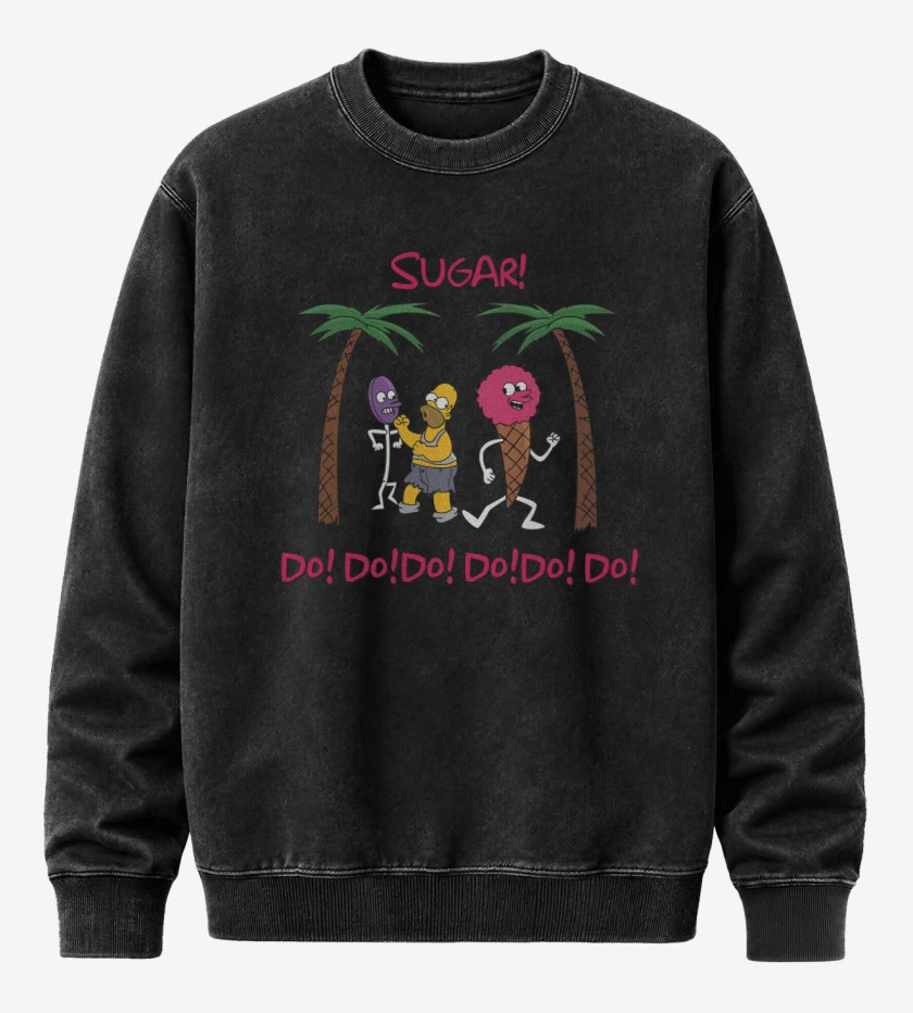 Poleron Polo Acid Wash Negro de Sugar
