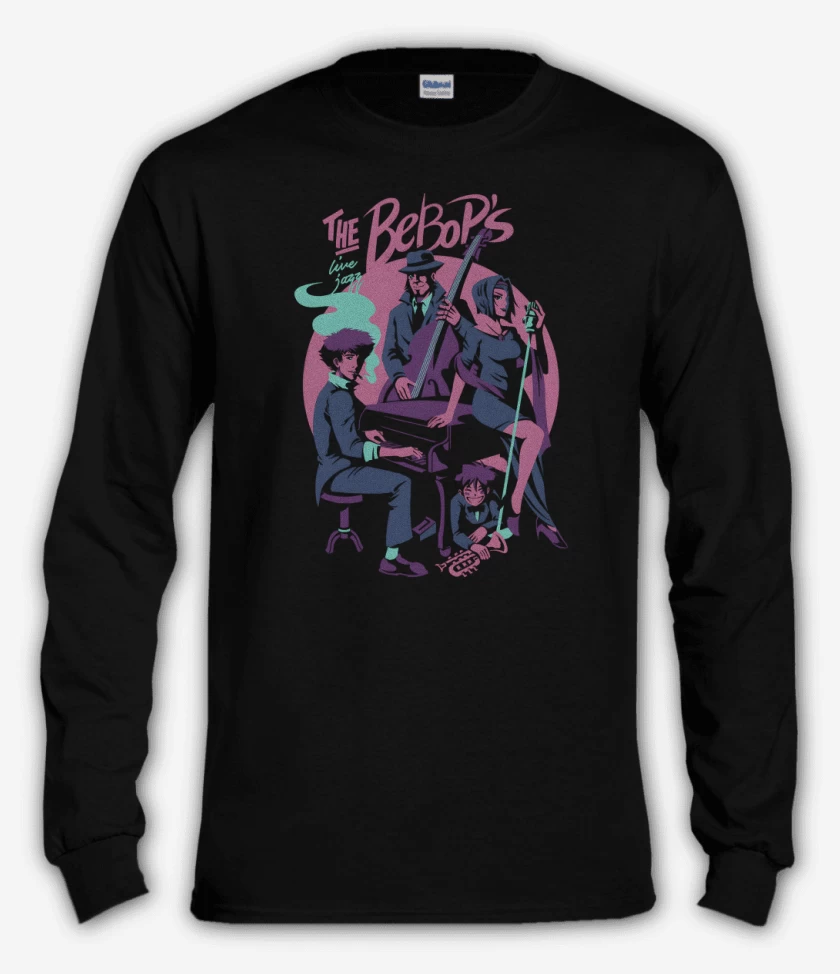 Polera manga larga Negro de The Bebops