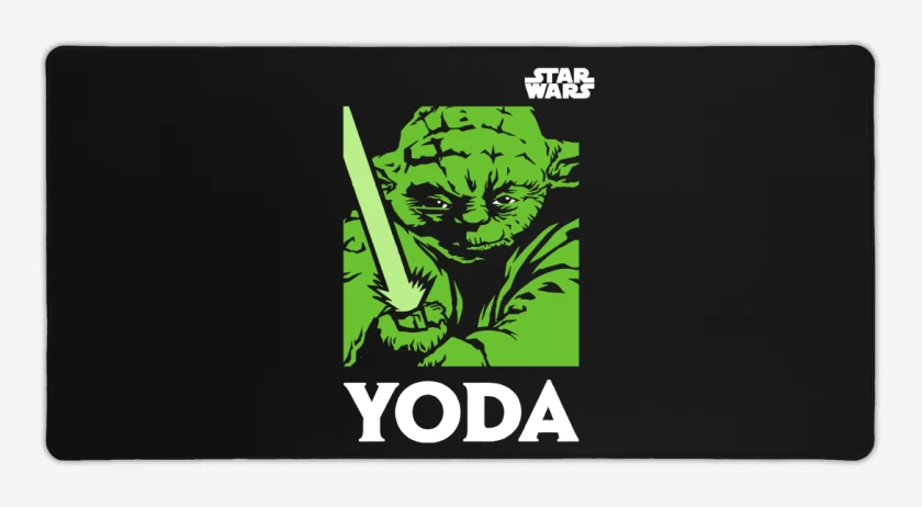 Mouse pad Gamer Negro de Yoda