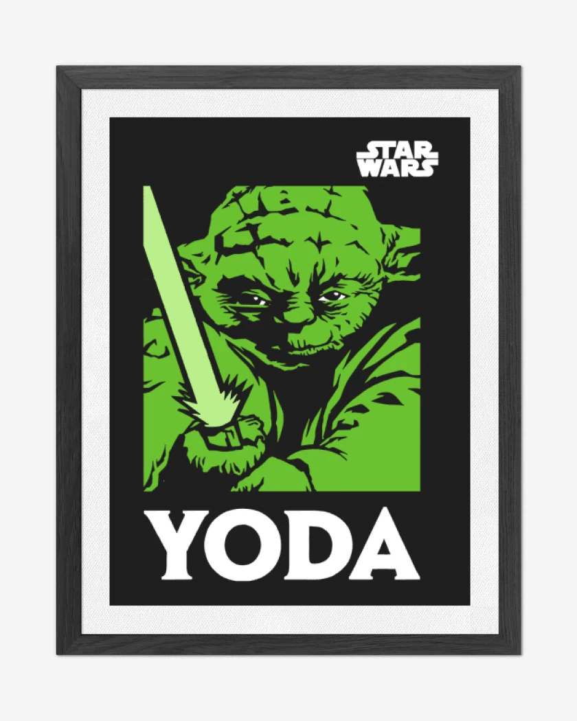 Cuadro decorativo Negro de Yoda