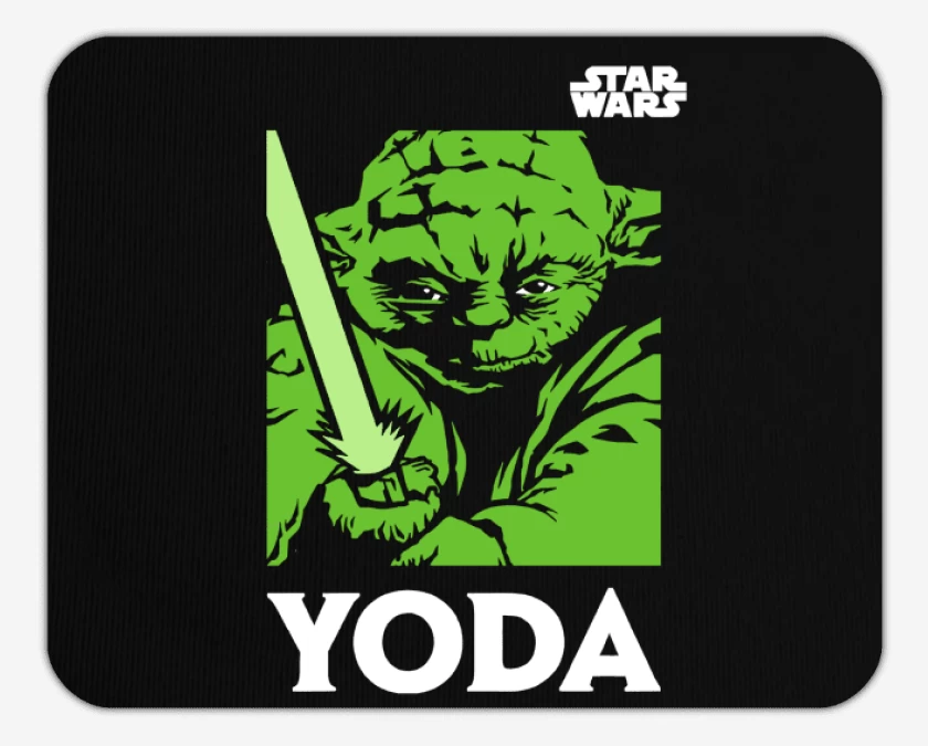 Mousepad Negro de Yoda