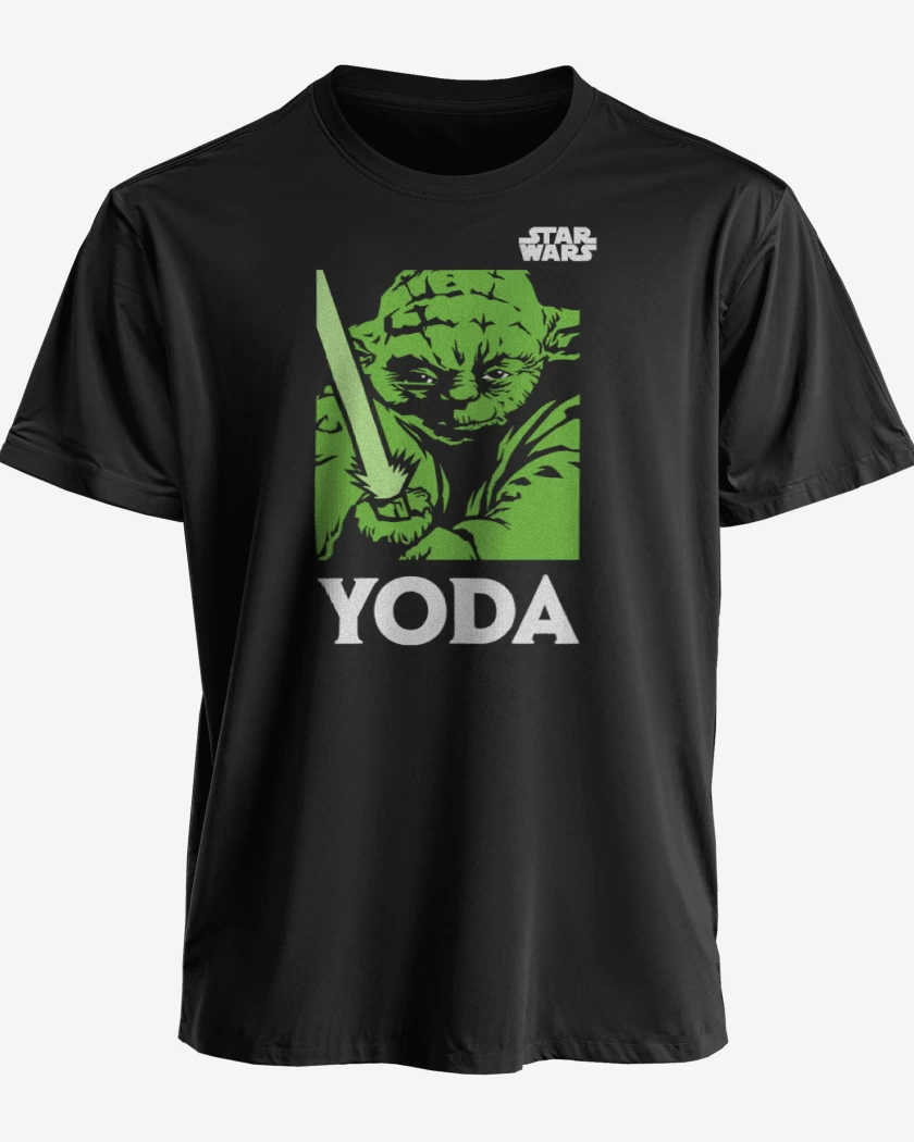 Polera premium Negro de Yoda