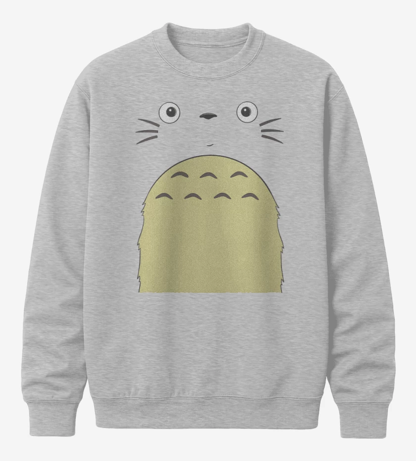 Poleron polo Gris Melange de Totoro Face