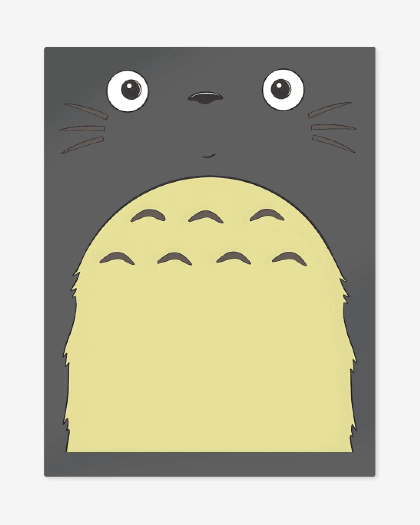 Print metalico Carbon de Totoro Face