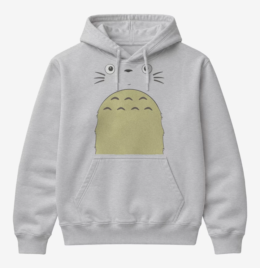 Poleron Canguro básico Gris Melange de Totoro Face