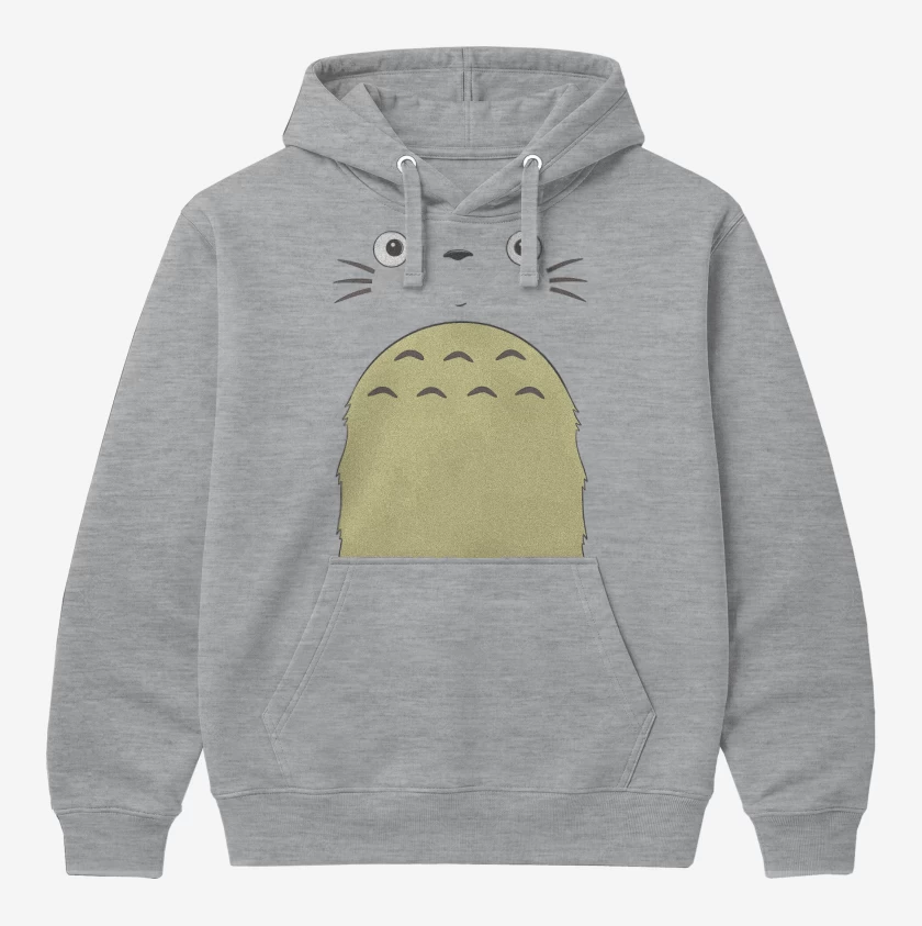 Polerón Canguro Gris Melange de Totoro Face