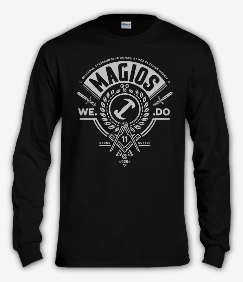 Polera manga larga Negro de FrancMagioneria