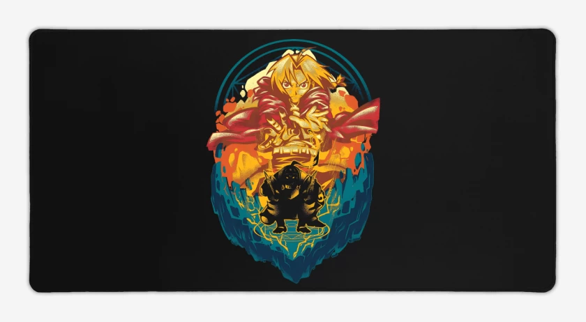 Mouse pad Gamer Negro de Alquimistas de Acero