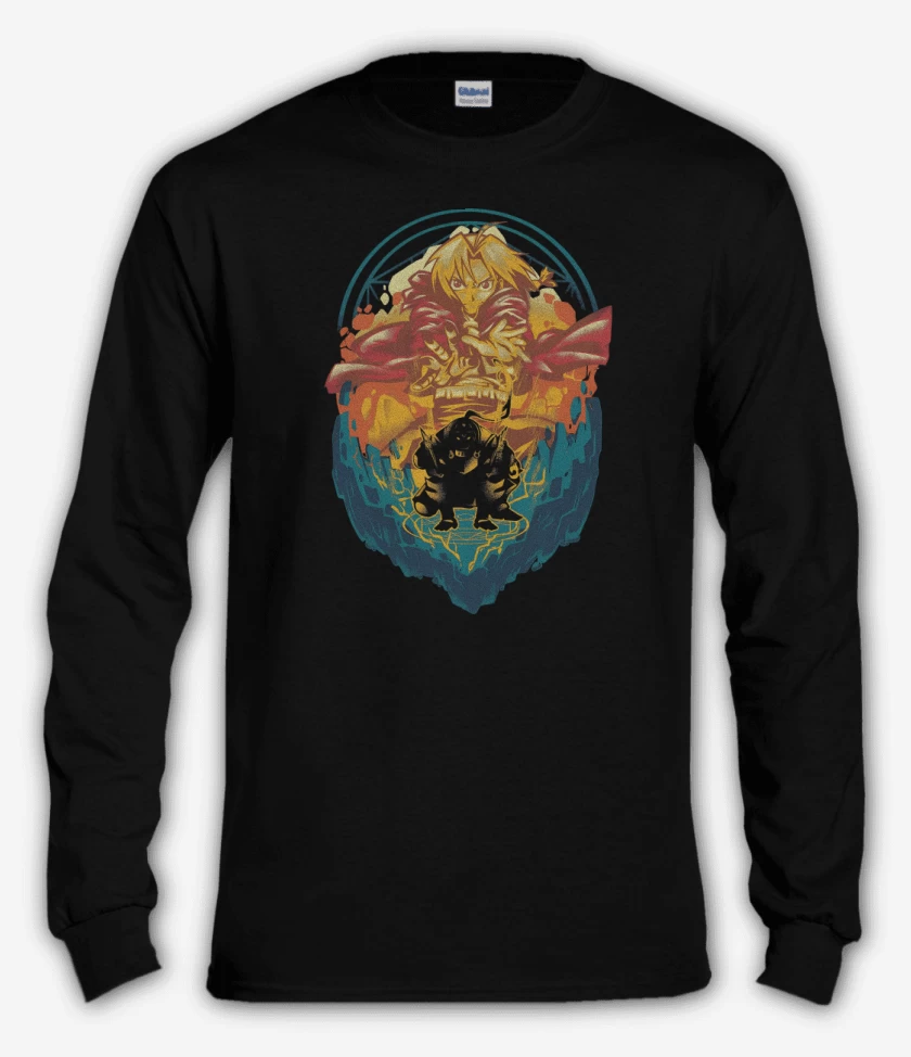 Polera manga larga Negro de Alquimistas de Acero