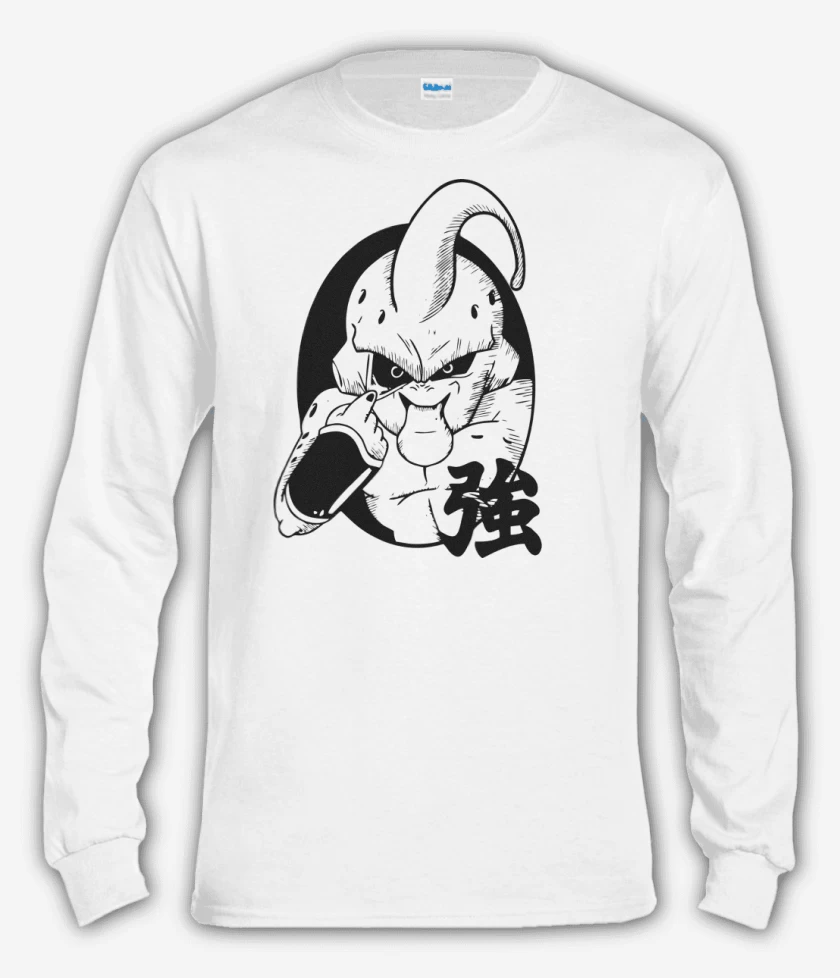 Polera manga larga Blanco de Majin Burla
