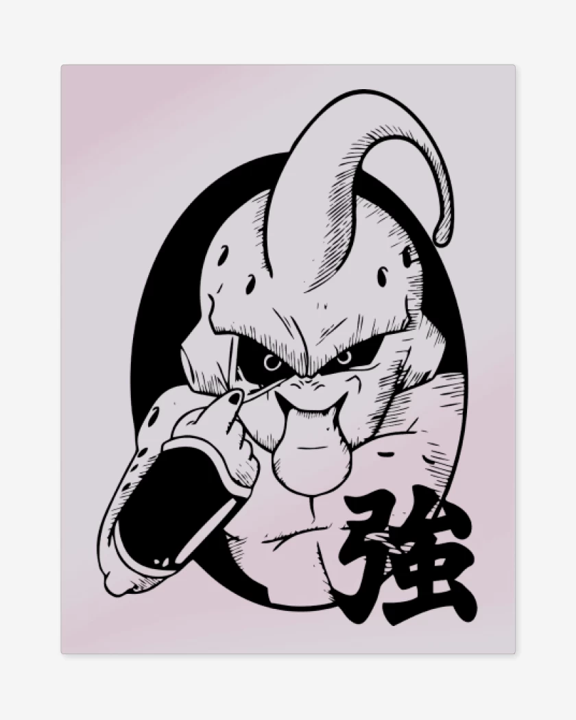Print metalico Rosa Pastel de Majin Burla