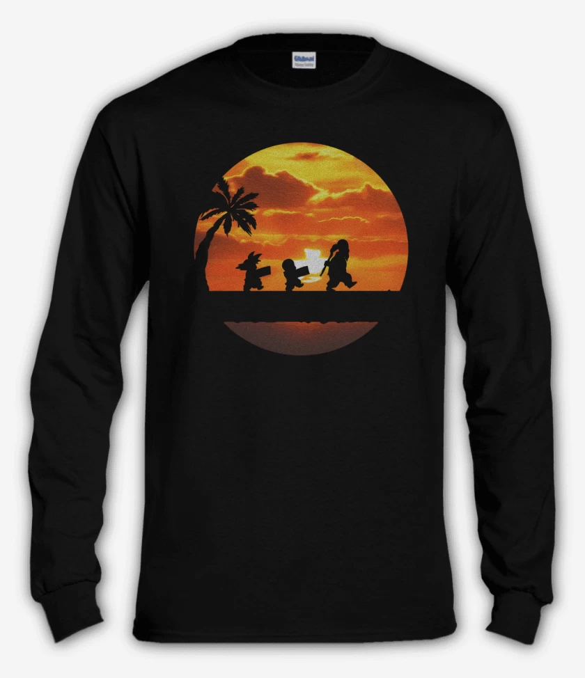 Polera manga larga Negro de Entrenamiento Kame