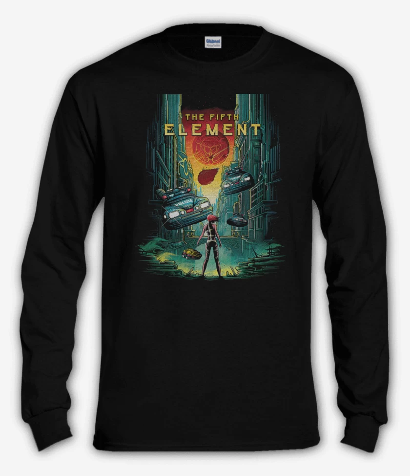 Polera manga larga Negro de El Quinto Elemento