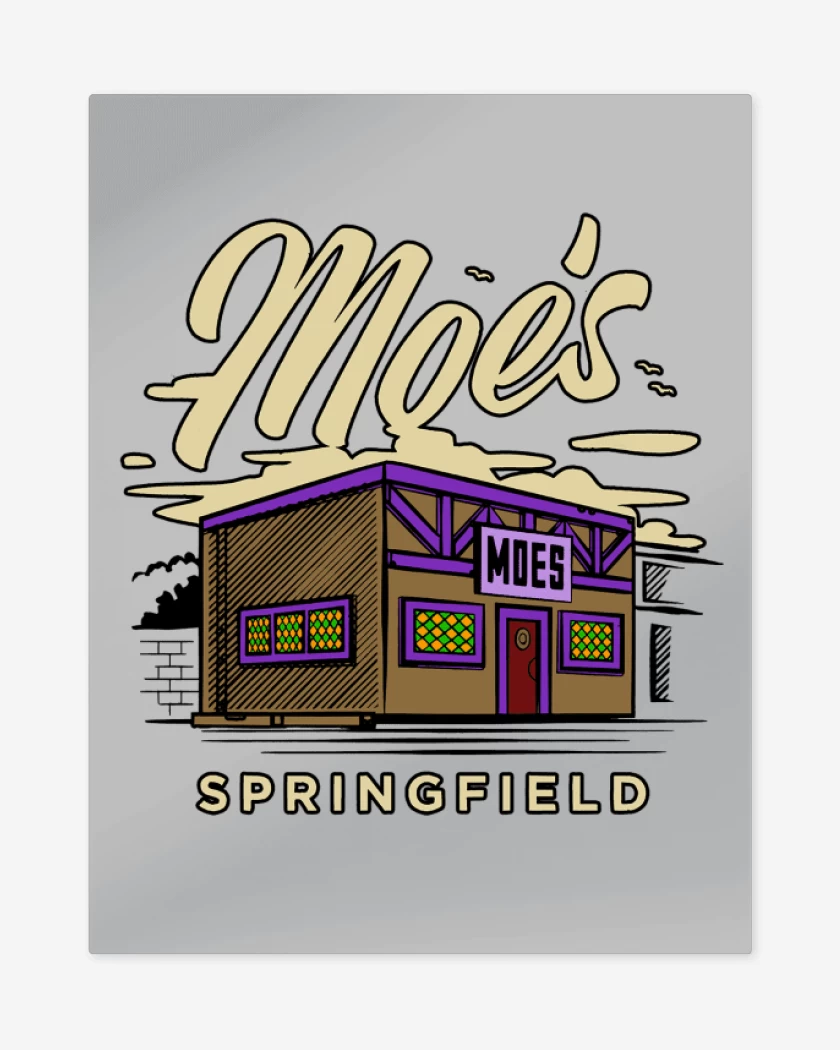 Print metalico Gris Melange de Moes tavern