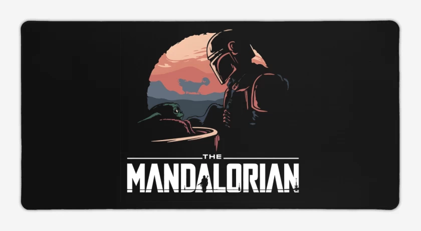 Mouse pad Gamer Negro de The Mandalorian