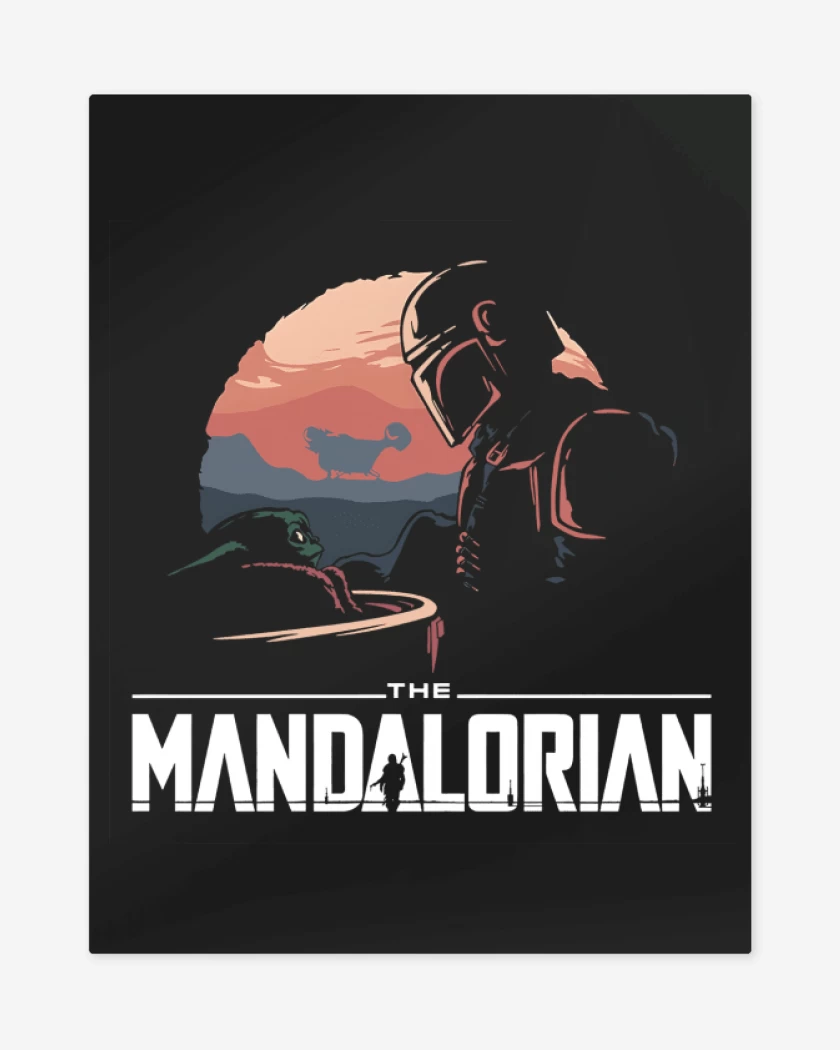 Print metalico Negro de The Mandalorian